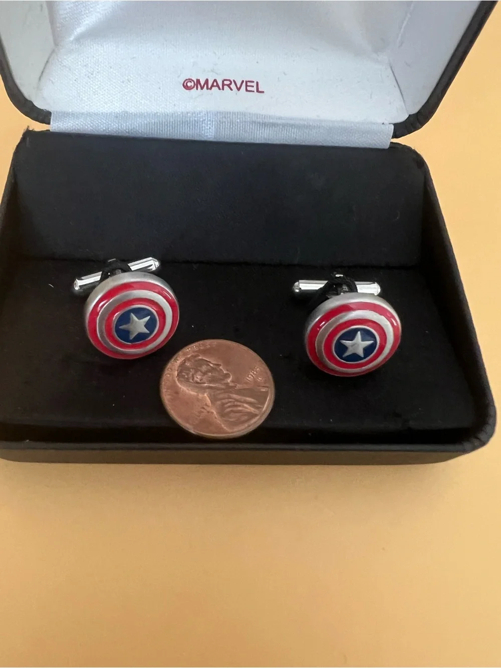 Marvel Captain America Shield Cufflinks - Red, White, Blue